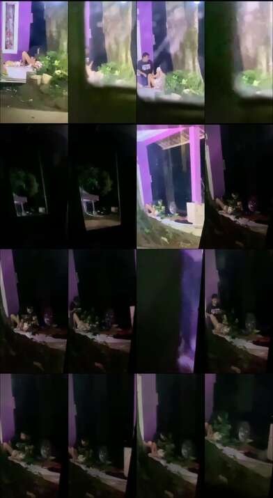 didepan rumah jadi tontonan