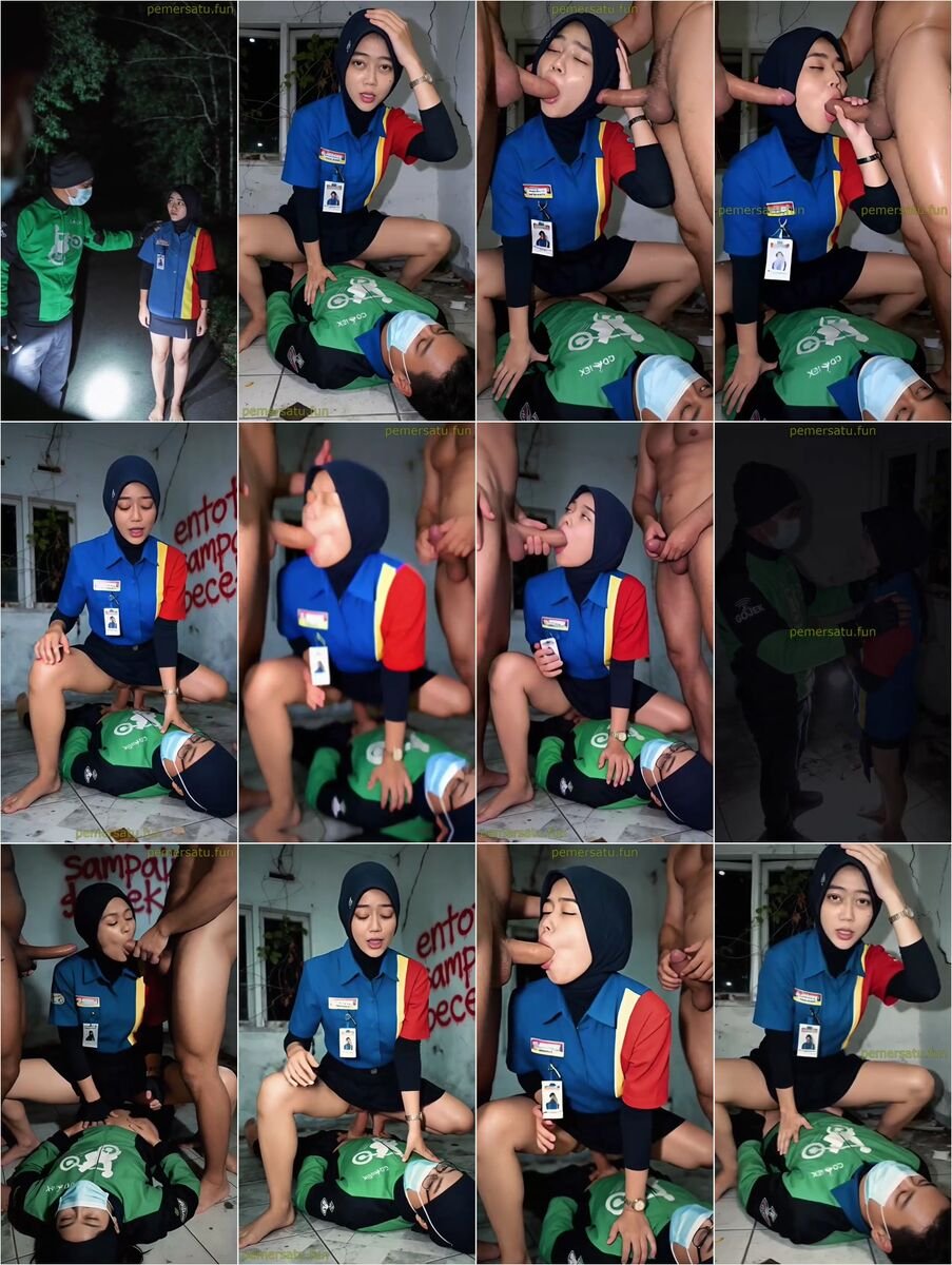 hijab indomaret ketemu ojol dihutan dientot keenakan